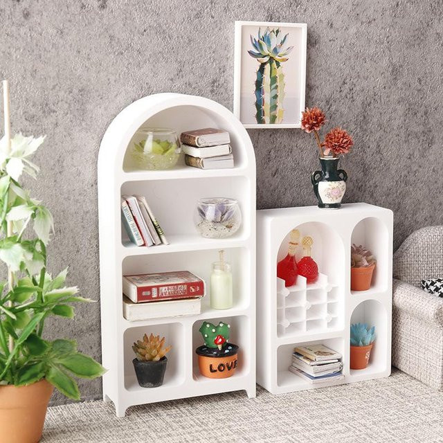 DIAPER&CORED Mini-Bücherregal Aufbewahrungsschrank, Weiß, Kunststoff - Bild 1