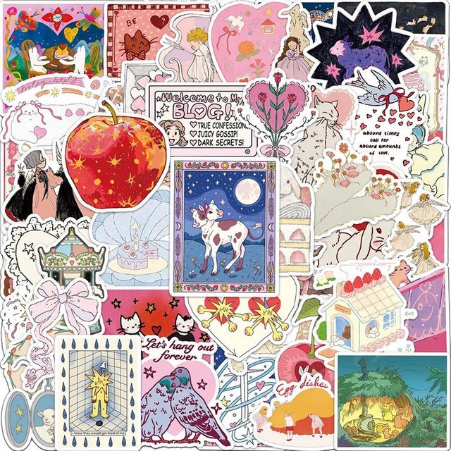Charile Cartoon Aufkleber, Kawaii Mädchen Dekoration, Multicolor, Paper - Bild 1