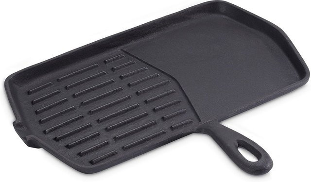 ECHTWERK Grillpfanne aus Gusseisen, rechteckig, Schwarz, uncoated - Bild 1
