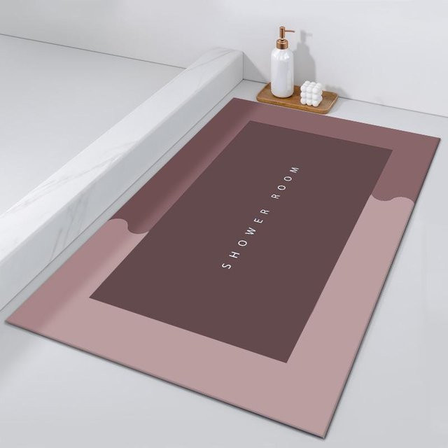 Yiran Furniture Diatomeenerde Saugmatte für das Badezimmer, rutschfest und schnelltrocknend, B/T: 60 x 40 cm - Bild 1