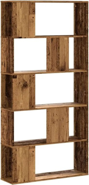 vidaXL Bücherregal mit 5 Böden in Altholz-Optik, Braun, B/T/H: 80,5 x 23,5 x 162,5 cm - Bild 1