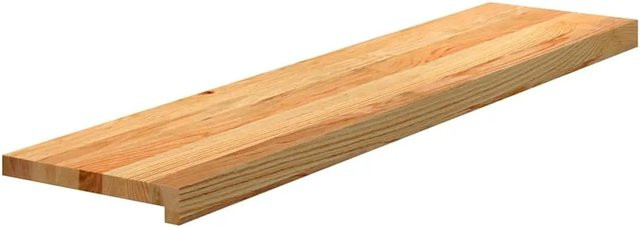 vidaXL Treppenstufen aus Massivholz Eiche, 16 Stück, Hellbraun, B: 110 cm, T: 30 cm, H: 2 cm - Bild 1