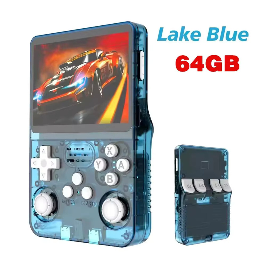 R36s Handheld-Spielkonsole von yydzkj mit 3,5 Zoll IPS-Bildschirm, 128GB Speicher, Open-Source-Linux und Retro-Funktionen in Lila - Bild 7