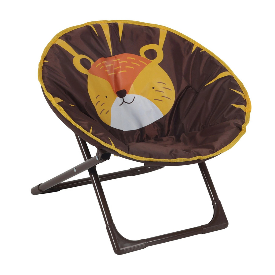 Relaxdays Moonchair für Kinder mit Löwen-Design, faltbar, Multicolor, B/T/H: 47 x 50 x 48 cm - Bild 2