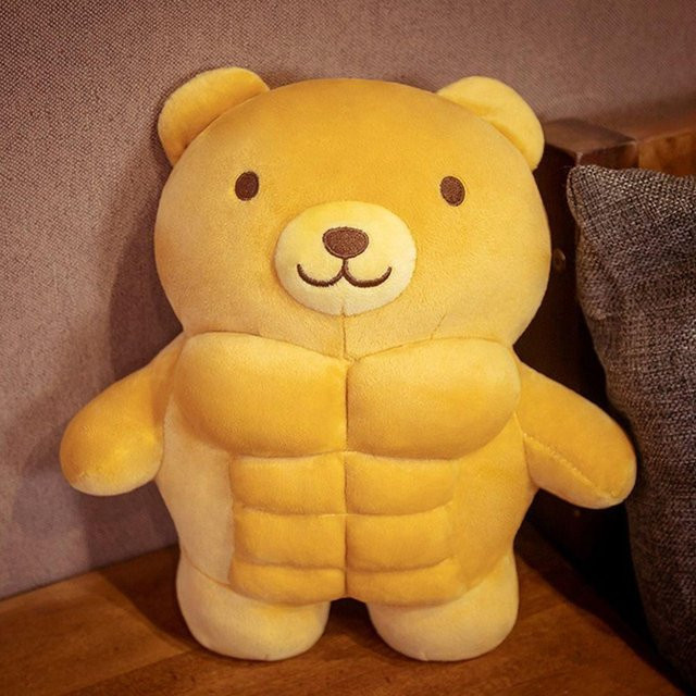 Binchi Fitness Muskel Löwe Muskel Schwein Muskel Bär, Kissen, ab 2 Jahren - Bild 1
