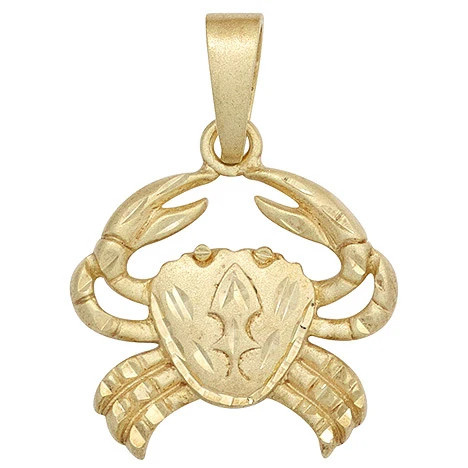 Colfem Anhänger Sternzeichen Krebs, 925 Silber, gold vergoldet, matt - Bild 1