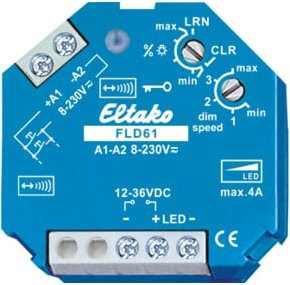 Eltako Funkaktor Dimmschalter PWM-LED FLD61 in Blau für 12-36VDC mit 4A - Bild 1