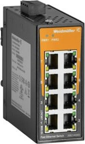 Weidmüller Netzwerk-Switch unmanaged IE-SW-EL08-8TX in Schwarz mit 8 Ethernet/LAN Ports - Bild 1