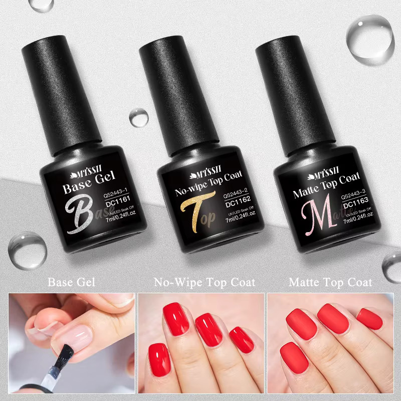 Mtssii Soak-Off-Gel-Nagellack-Set, matt, 3-teilig - Bild 2