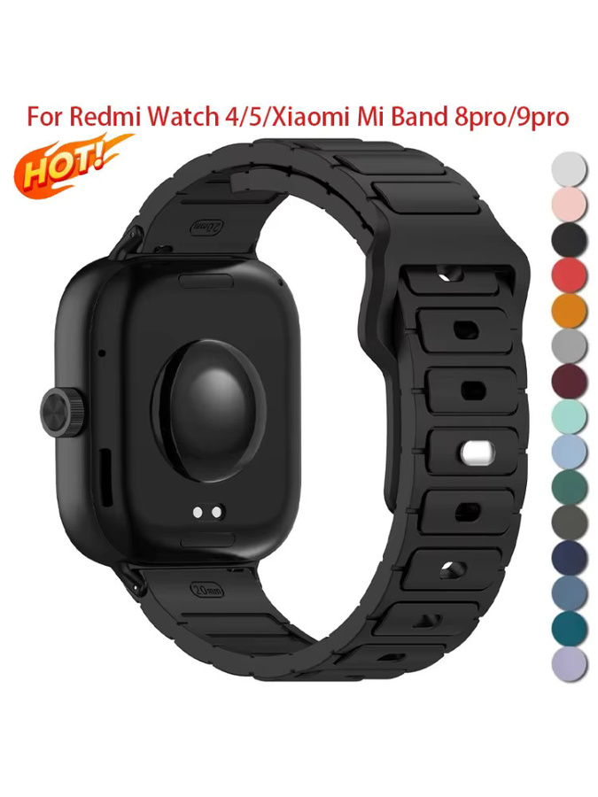 FancyWrist Uhrenarmband Silikon, Schwarz, Unisex, Xiaomi Mi Band 8pro, 9pro, Redmi Uhr 4, 5 - Bild 3