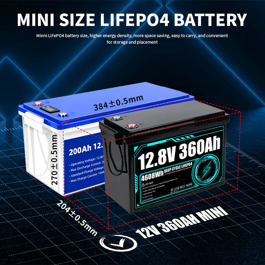 FullFutura 12V LiFePO4 Akku 360Ah Batteriepack 12,8V 4608Wh Lithium-Eisenphosphat für Haus und Boot - Bild 8