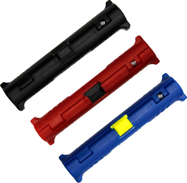 Multifunktionales 2-in-1 Kabelstripper-Werkzeug für Netzwerk- und Koaxialkabel in Blau - Bild 1