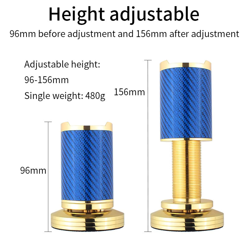 YYAUDIO HiFi Audio Kabelhalterung aus reinem Kupfer in Gold, einstellbare Stoßdämpfer-Fußnägel für Verstärker und Power-Kabel - Bild 2