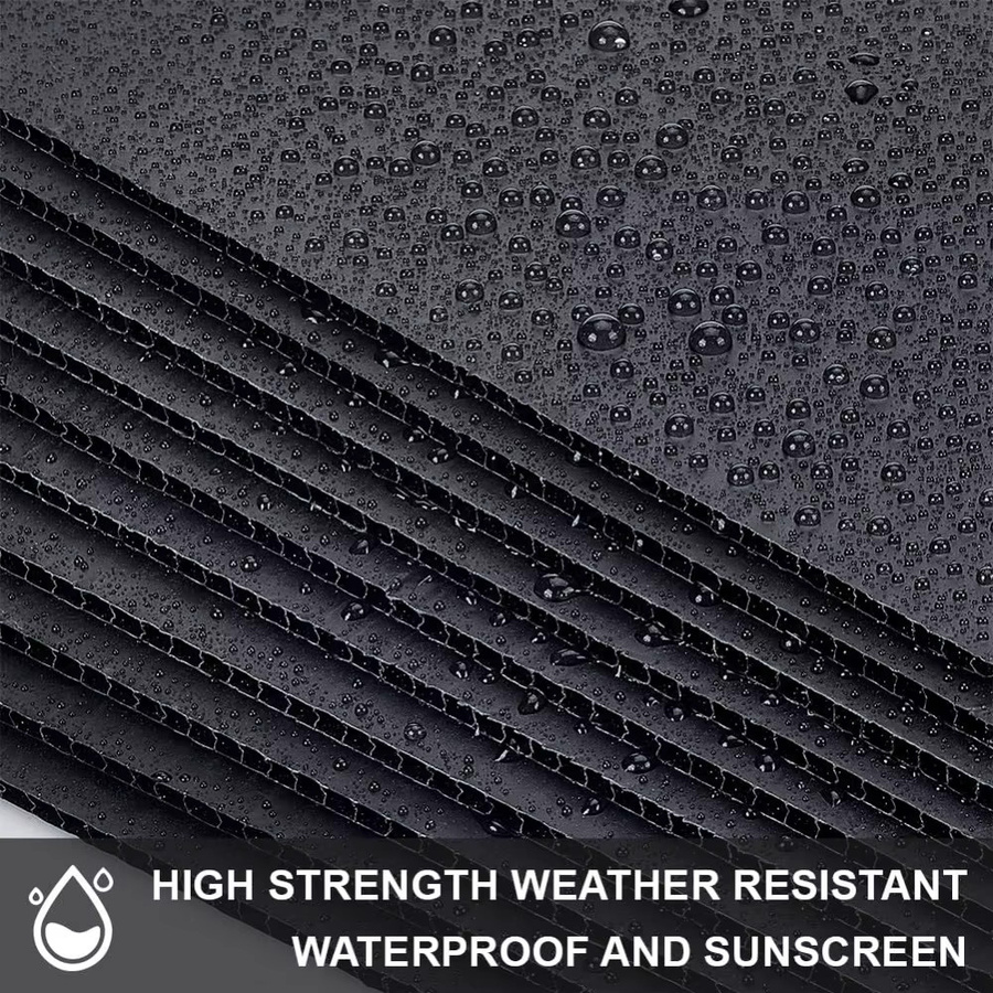 10 Stück gewellte PP-Hohlplatten aus Kunststoff in Schwarz, Dicke: 3 mm - Bild 4