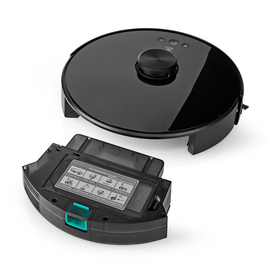 Nedis Roboter-Staubsauger schwarz mit Laser-Navigation, App-Steuerung und Smart Home Integration, B/T/H: 33,1 x 33,3 x 9,6 cm - Bild 4