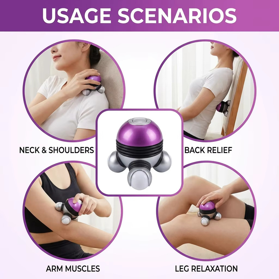 DKSHETOY Mini-Handmassagegerät mit drei Vibrationskugeln, Unisex - Bild 5