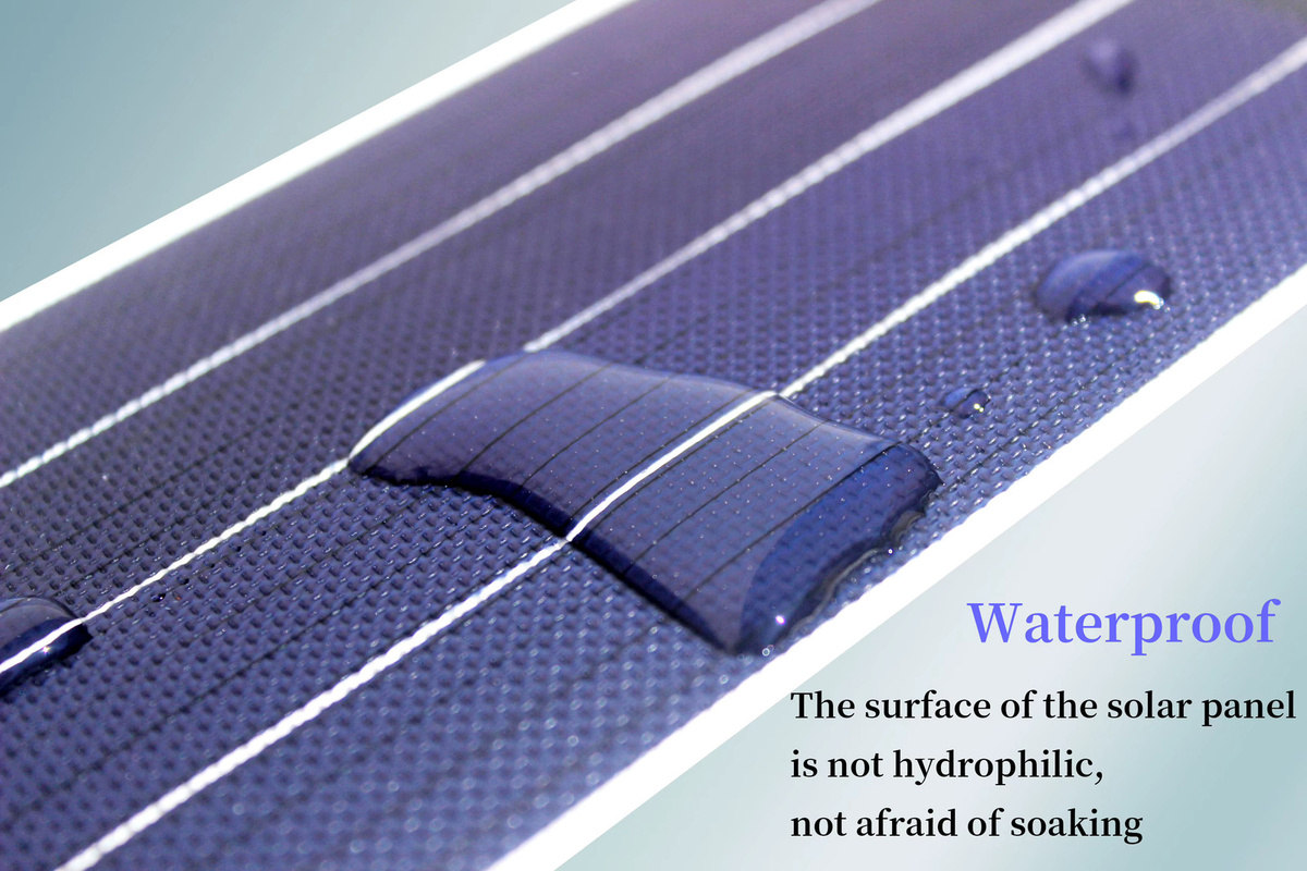 OUFON Flexibles Solarpanel aus amorphem Silizium als Outdoor-Ladegerät für Wohnmobile, Camping und tragbare Solarsysteme in Weiß oder Blau - Bild 3