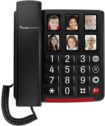 Amplicomms BigTel 40 Plus UN Analog Telefon mit großen Tasten in Schwarz oder Grau - Bild 1