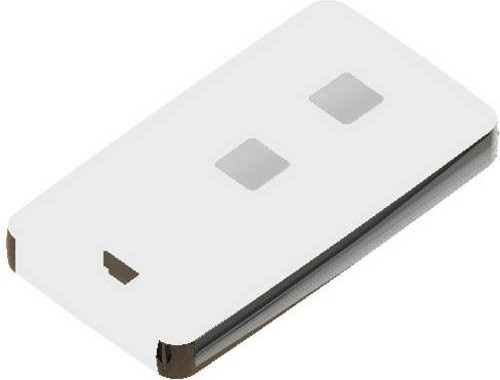 TEKO 13122.23 Fernbedienungsgehäuse aus ABS und Zink in Schwarz und Lichtgrau, B/T/H: 71,5 x 39,3 x 11,5 cm - Bild 1