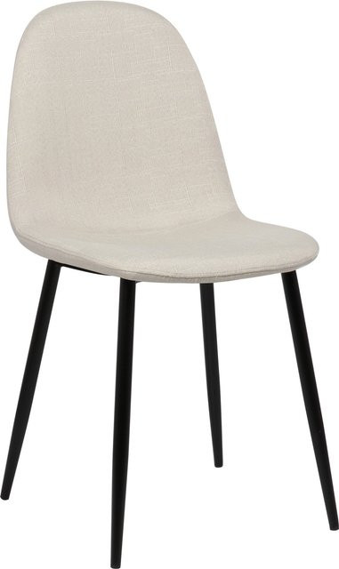 TPFLiving Esszimmerstuhl Naples in Beige mit Samtbezug und schwarzem Metallgestell - Bild 1