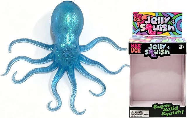 Nee Doh Jelly Hops Oktopus, Quetschspielzeug, Wasserdichtes Fidget Wasser Spielzeug, Sensorisches Spielzeug - Bild 1