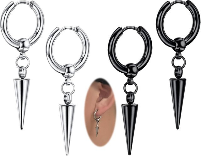 RUIYI Creolen Edelstahl, Silber, Unisex - Bild 1