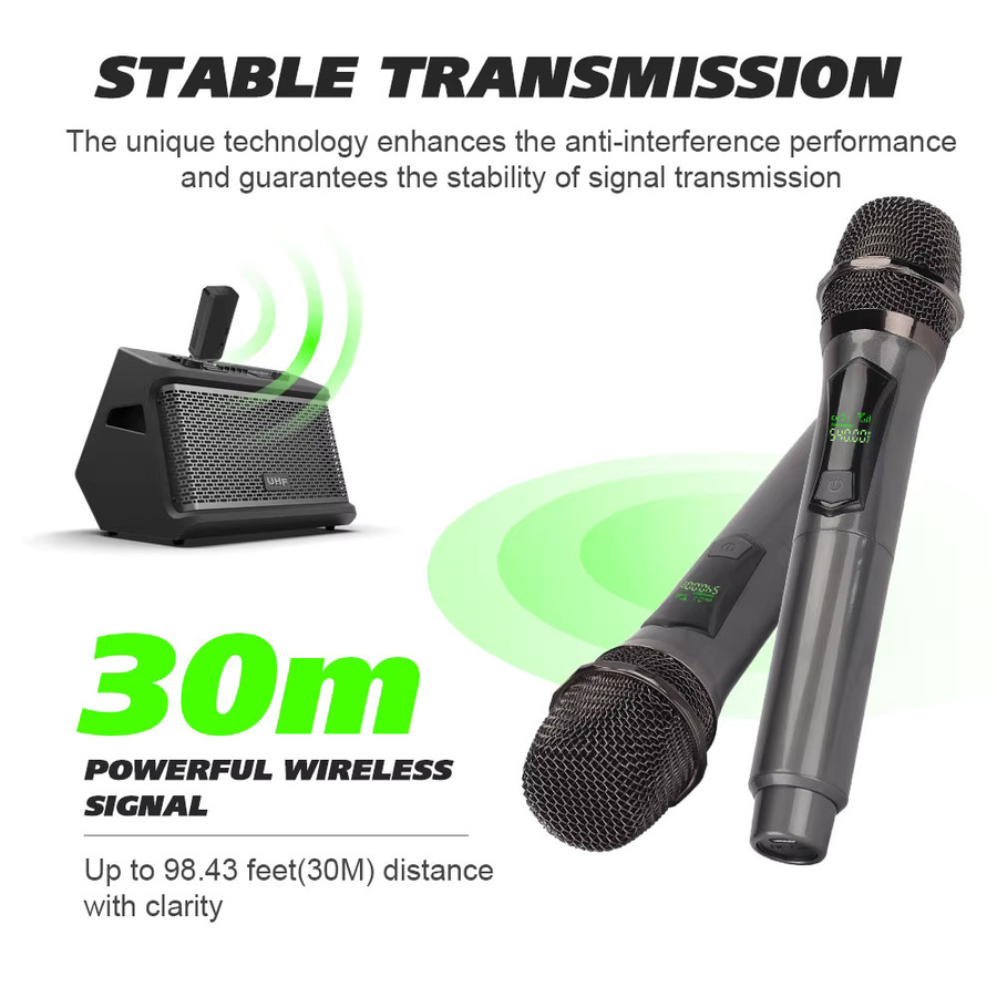 LMBGM W7 2,4G Kabelloses Aufladbares Handmikrofonsystem mit Langer Akkulaufzeit für Kirchen, Karaoke und Outdoor-Auftritte - Bild 5