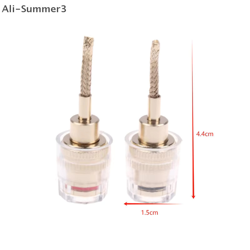 2/4er Set Bananenstecker Adapter von 4mm Buchse auf 2mm Pin mit geflochtenem Kupferdraht für HIFI Kabel - Bild 2