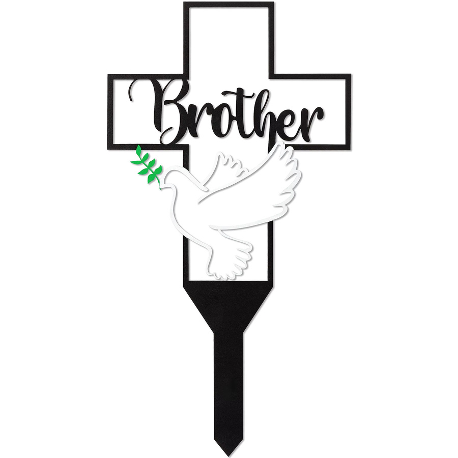 Boannier Gedenkstein mit Kreuz als Grabstein für den Friedhof oder Garten zur Dekoration - Bild 1