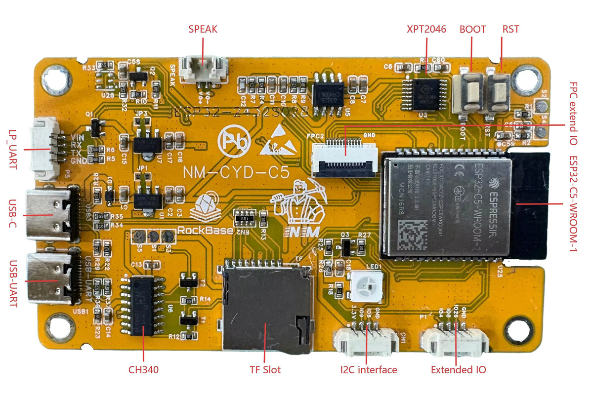 NM-CYD-C5 AI-Agenten-Leiterplatte mit ESP32-C5 Chip, 2,8-Zoll-Display und WLAN-Modul für IoT-Entwicklungen kompatibel mit GPT, Claude und DeepSeek - Bild 2