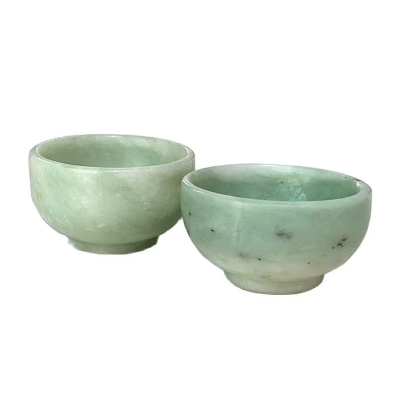 2er-Set EBET Jade-Kristall-Schalen aus Naturstein - Bild 3