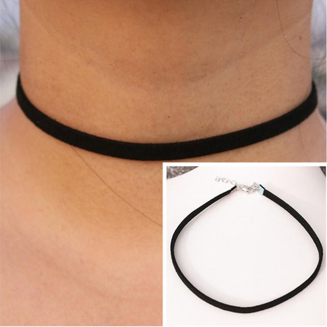 YULIN Choker Halskette, Schwarzer Samt, Legierung, Damen - Bild 1