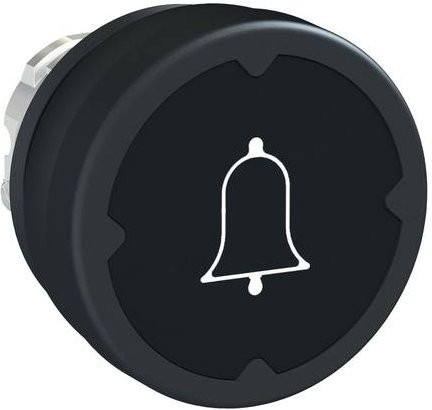 Schneider Electric ZB4BC28001 Drucktaster-Frontelement in Schwarz und Silber aus Metall mit IP66 Schutzart - Bild 1