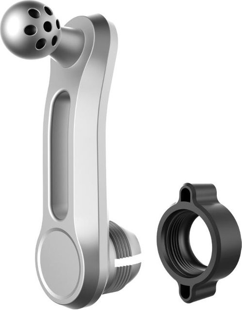Universeller 17mm Kugelkopf Verlängerungsarm für Auto-Handyhalter an Lüftungsschlitzen, Farbe: Silber - Bild 1