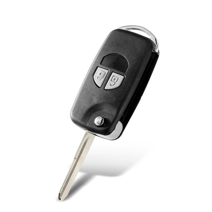 KEYYOU Ersatz Gehäuse für Suzuki Swift Grand Vitara Alto SX4 Flip Schlüssel Shell mit HU133R/TOY43 Klinge in Schwarz - Bild 2
