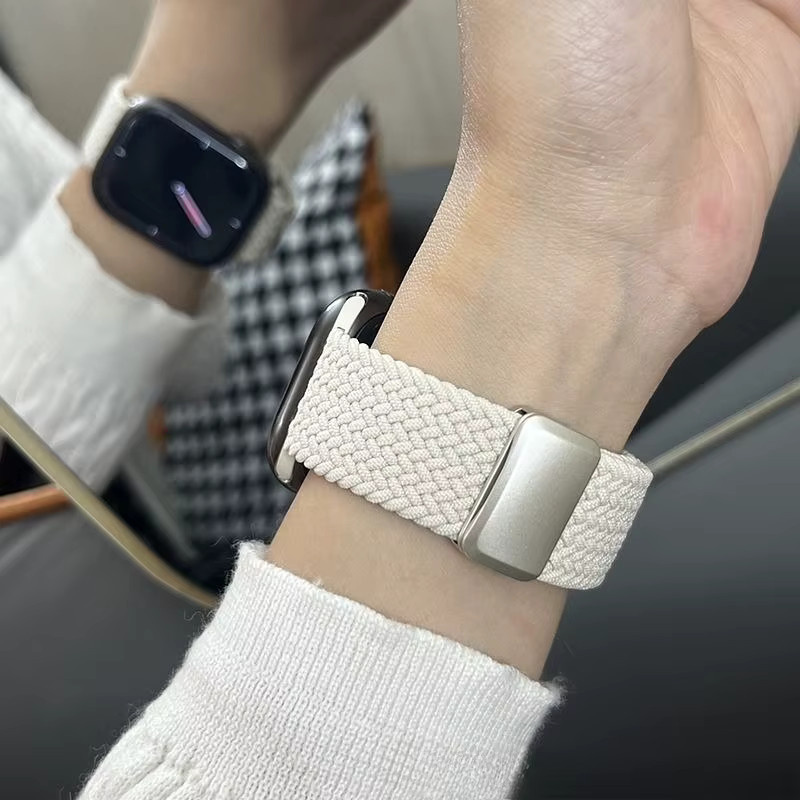 Uhrenarmband Nylon, Magnetschnalle, Weiß, Unisex - Bild 1