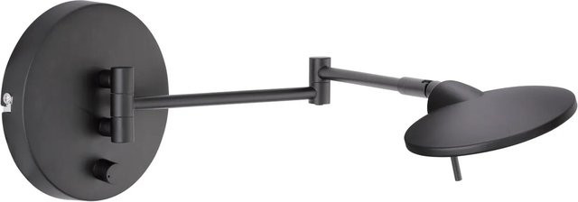 Trio LED Wandleuchte Kazan Schwarz matt, dimmbar und anschließbar, B/H/T: 550 x 140 x 140 mm - Bild 1