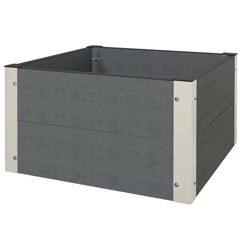 Outsunny Hochbeet aus Polypropylen in Grau, B/H/L: 60 x 60 x 30 cm - Bild 5