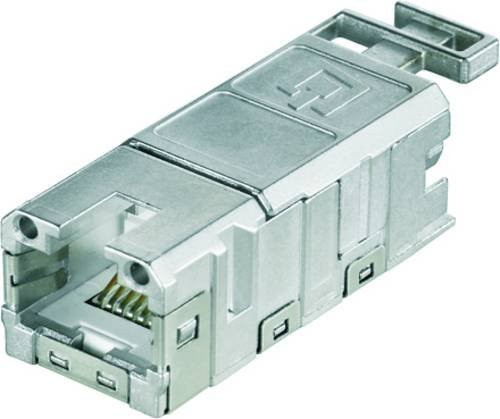 Weidmüller 1962850000 Sensor-Aktor-Steckverbinder RJ45 Steckereinsatz unkonfektioniert, Silber, 10 Stück - Bild 1