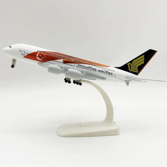 ZOCO Singapur Airways A380 Flugzeug-Spielzeugmodell, Maßstab 1:400, Metall - Bild 1