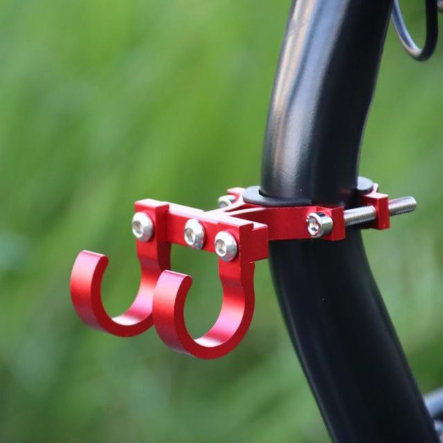 NATAWA Doppelmetall-Helmgestell für E-Bikes und Elektroroller in Rot - Bild 1