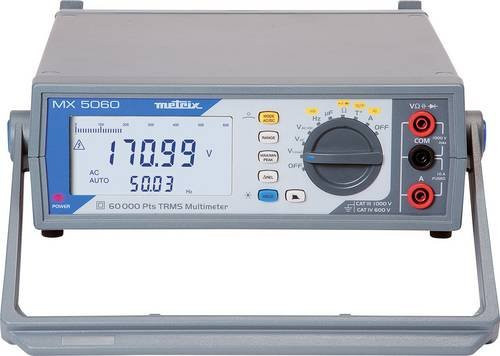 Metrix MX 5060 Tisch-Multimeter digital und analog, CAT III 1000V, 60000 Counts, grau - Bild 1