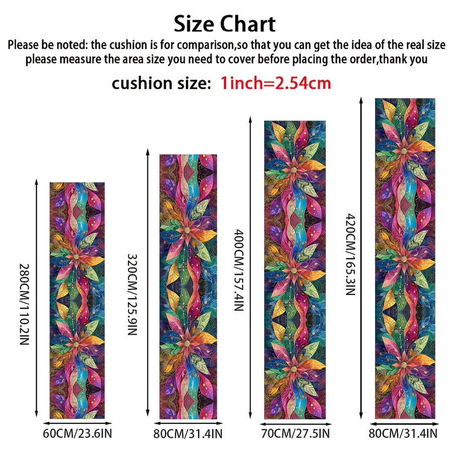 VIKAMA Floral Runner Teppich Multicolor Bodenmatte für Flur, Küche und Waschraum - Bild 4