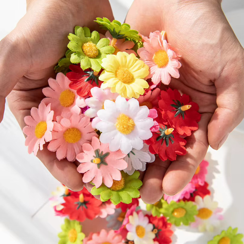 TTCY Mini Seiden-Gänseblümchen in Multicolour für Hochzeit, Party und Dekoration - Bild 2