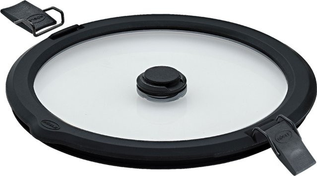 Roesle Vakuumdeckel FLEXX 2GO aus Glas in Transparent, Weiß oder Schwarz, Durchmesser: 20,2 cm - Bild 1