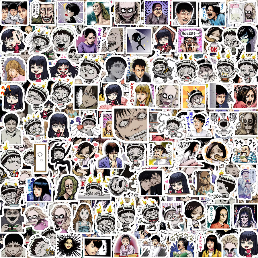 125 Stück Tomie Junji Ito Aufkleber im Horror Anime Stil, bunte Sticker für Laptop, Scrapbook und DIY-Projekte - Bild 2