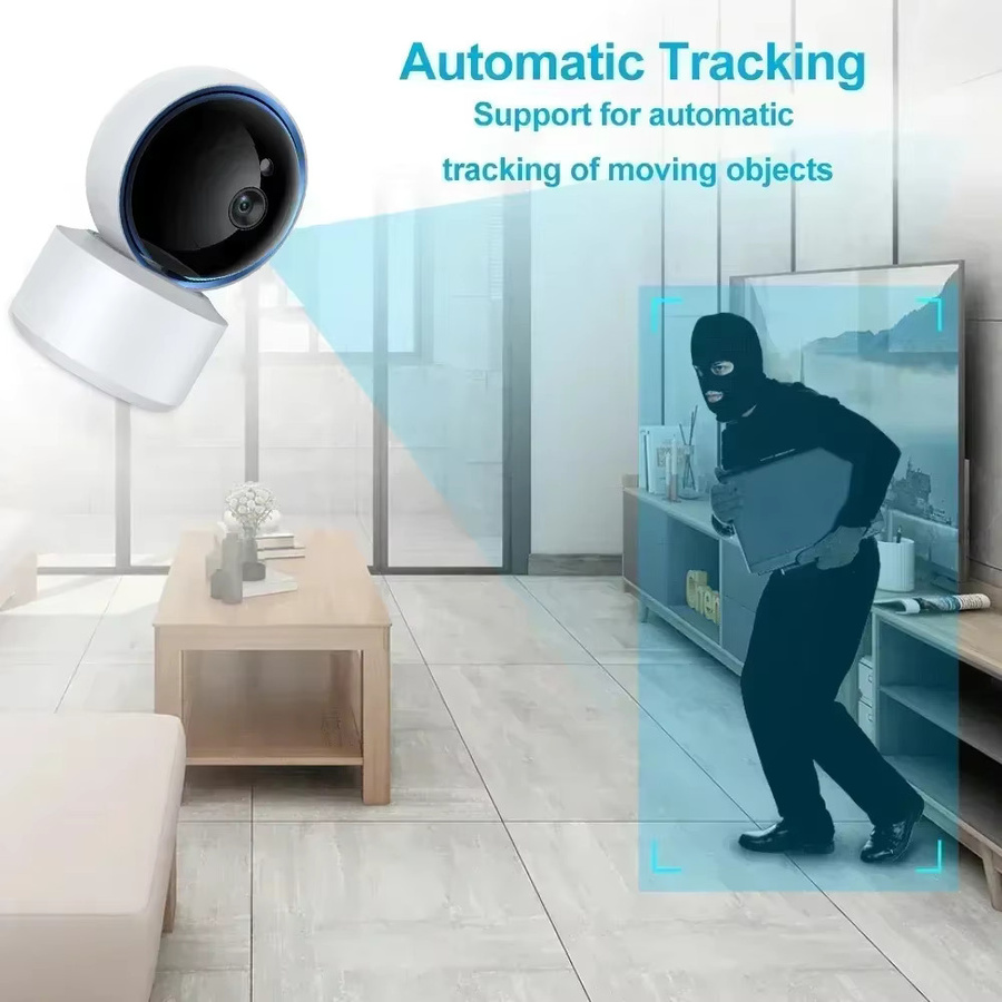 Tuya Smart Home WIFI PTZ Kamera 1080P HD Indoor Baby Monitor mit Nachtsicht in Weiß - Bild 2