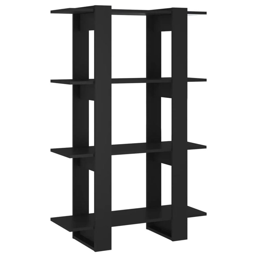 vidaXL Bücherregal und Raumteiler in Schwarz, B/T/H: 80 x 30 x 123,5 cm - Bild 2