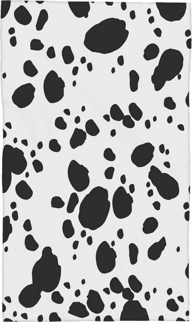 Creative Man Baumwollhandtuch mit Dalmatiner Hund Druck in Schwarz und Weiß, schnelltrocknend, Breite: 40 cm, Höhe: 60 cm - Bild 1