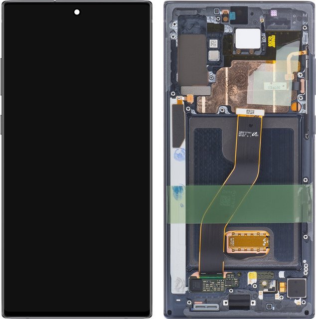 Samsung Galaxy Note 10+ 5G Display mit Touchscreen und Rahmen in Schwarz (Aura Black) - Bild 1